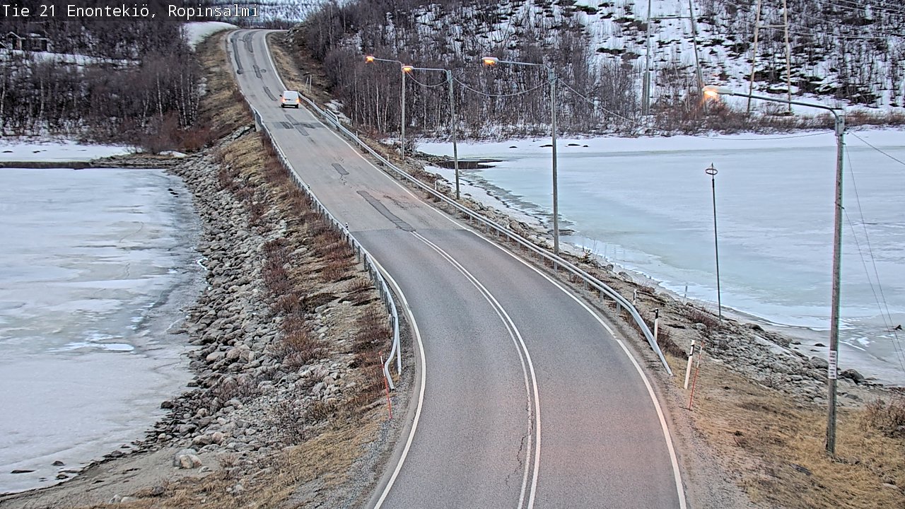 Weather Camera Image Väg 21 Enontekiö, Ropinsalmi, Enontekiö, Lappi