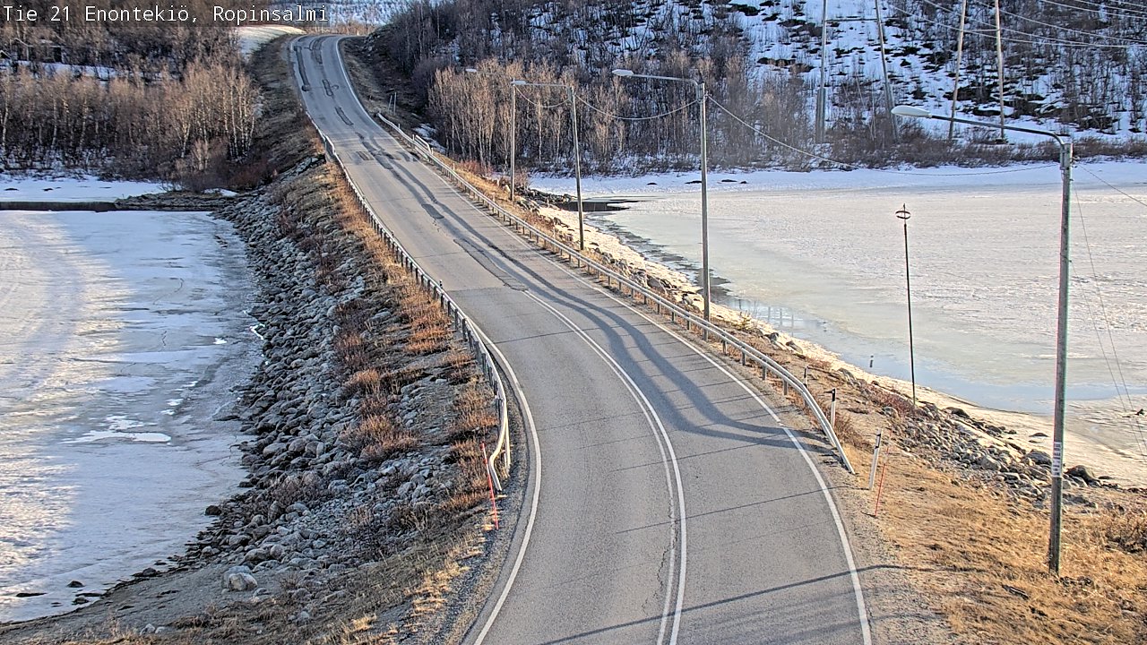 Weather Camera Image Väg 21 Enontekiö, Ropinsalmi, Enontekiö, Lappi