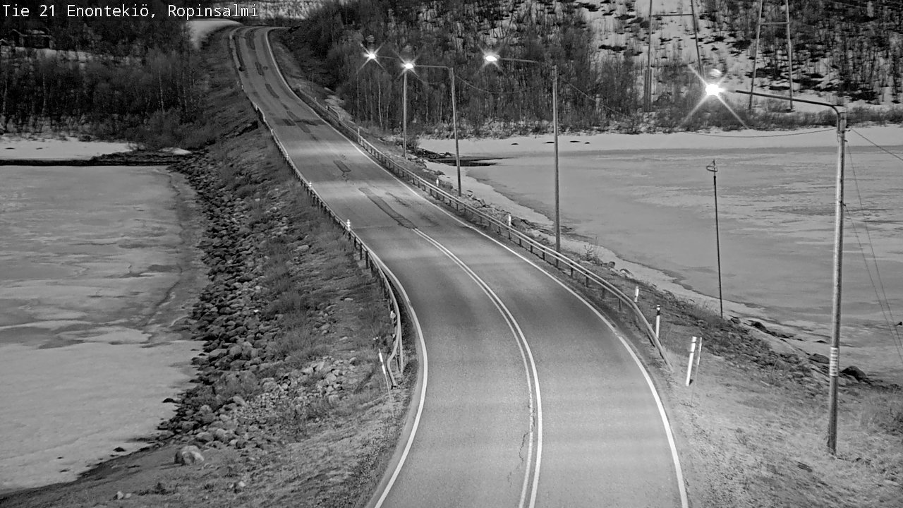 Weather Camera Image Väg 21 Enontekiö, Ropinsalmi, Enontekiö, Lappi