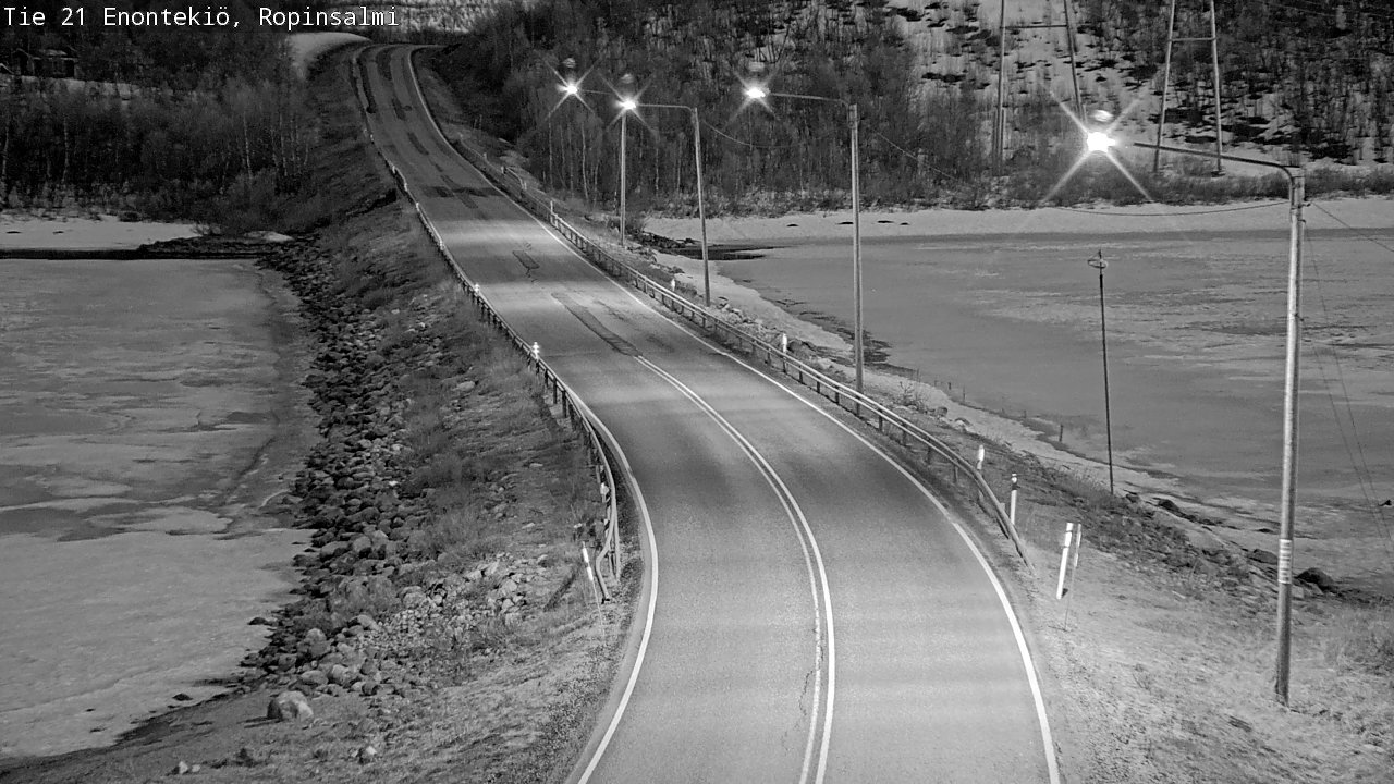 Weather Camera Image Väg 21 Enontekiö, Ropinsalmi, Enontekiö, Lappi