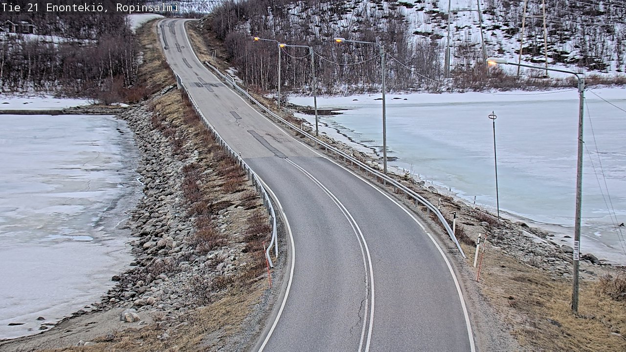 Weather Camera Image Väg 21 Enontekiö, Ropinsalmi, Enontekiö, Lappi