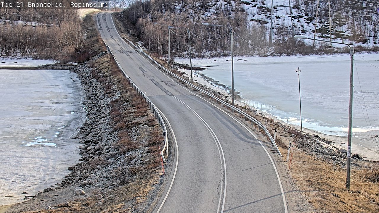 Weather Camera Image Väg 21 Enontekiö, Ropinsalmi, Enontekiö, Lappi