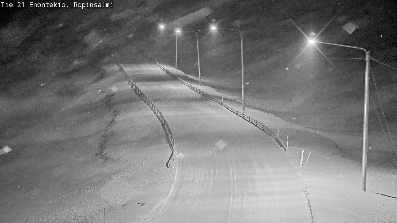 Weather Camera Image Väg 21 Enontekiö, Ropinsalmi, Enontekiö, Lappi