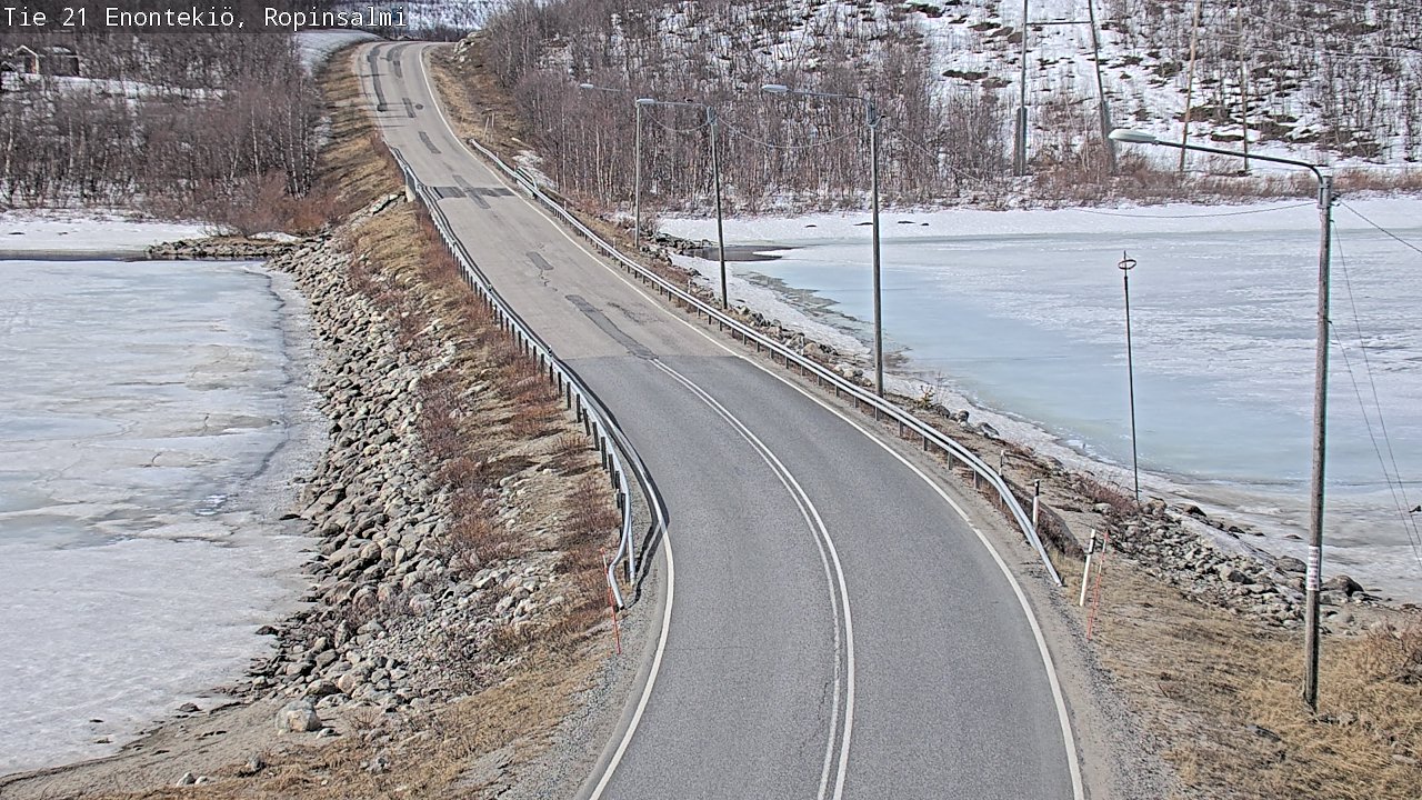 Weather Camera Image Väg 21 Enontekiö, Ropinsalmi, Enontekiö, Lappi