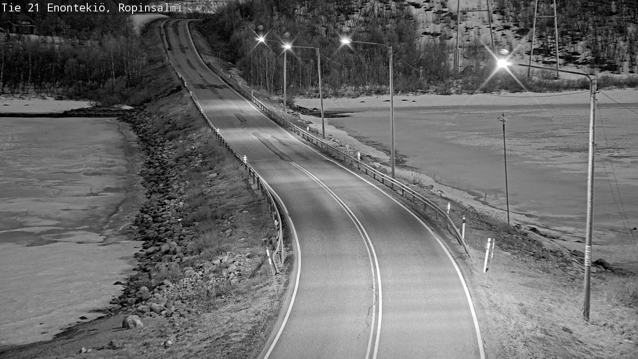 Weather Camera Image Väg 21 Enontekiö, Ropinsalmi, Enontekiö, Lappi
