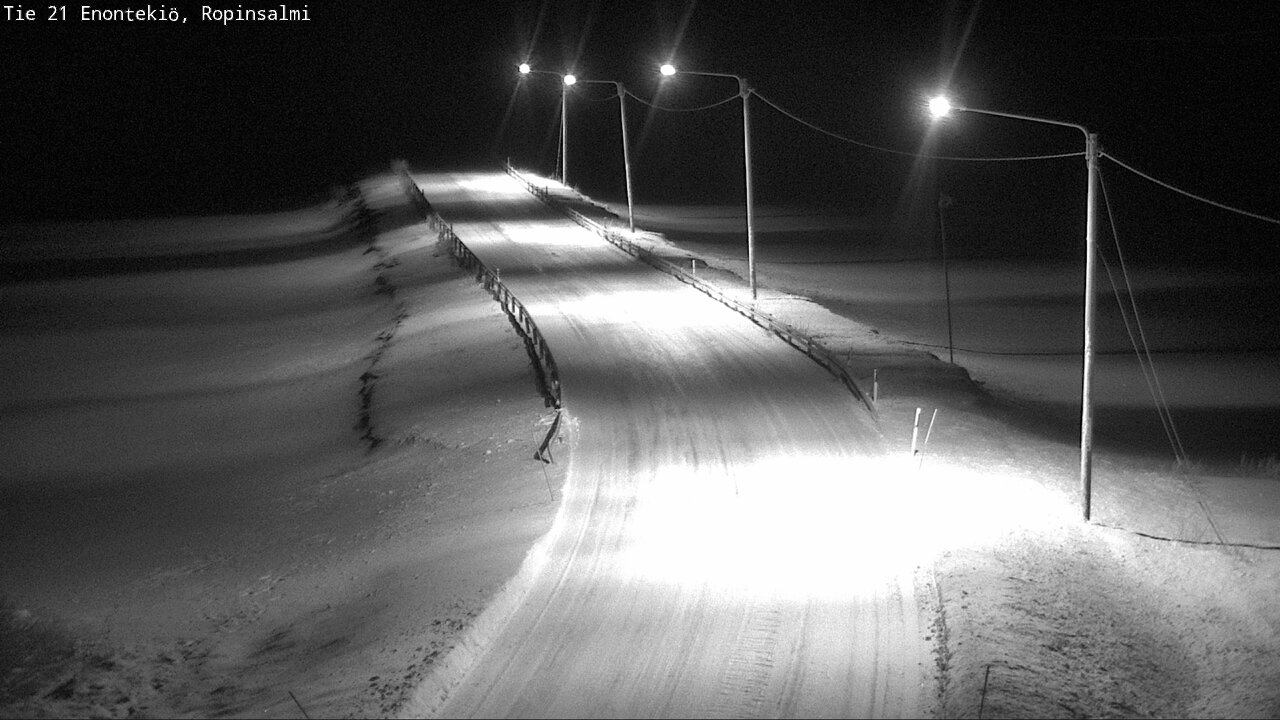 Weather Camera Image Väg 21 Enontekiö, Ropinsalmi, Enontekiö, Lappi