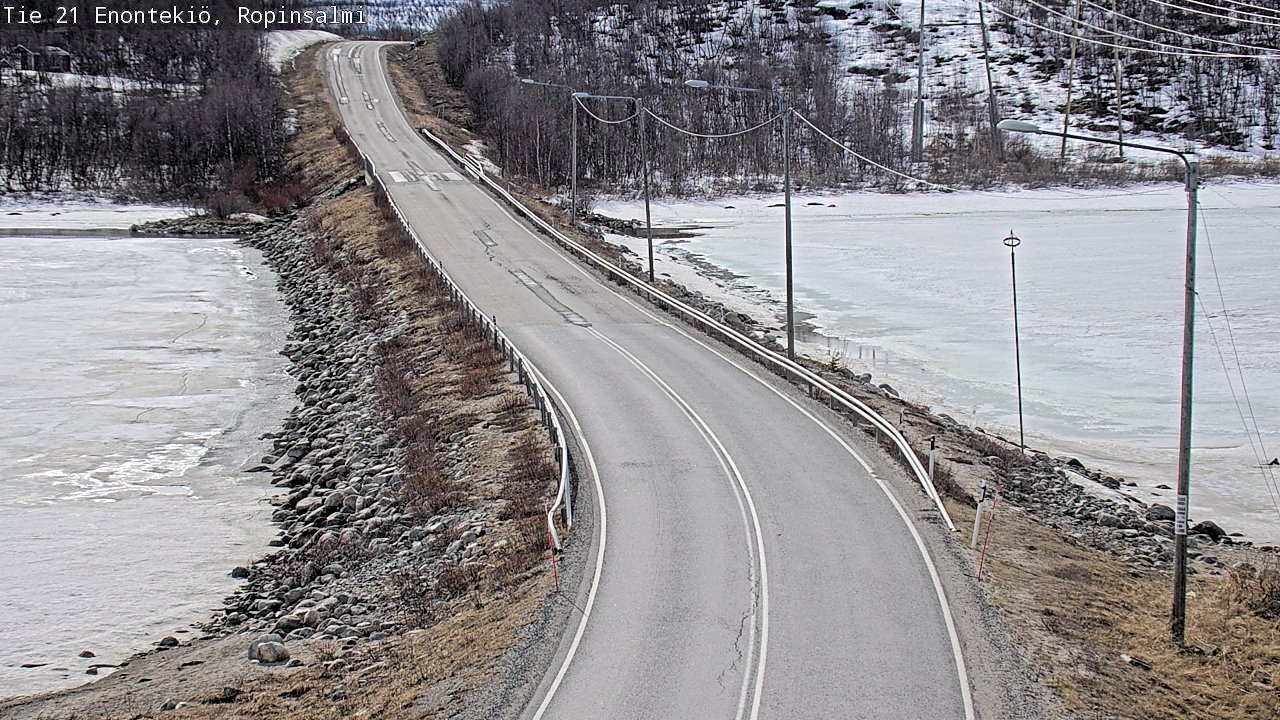 Weather Camera Image Väg 21 Enontekiö, Ropinsalmi, Enontekiö, Lappi