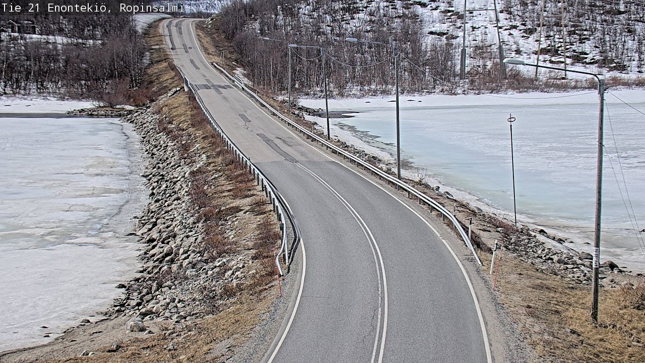 Weather Camera Image Väg 21 Enontekiö, Ropinsalmi, Enontekiö, Lappi