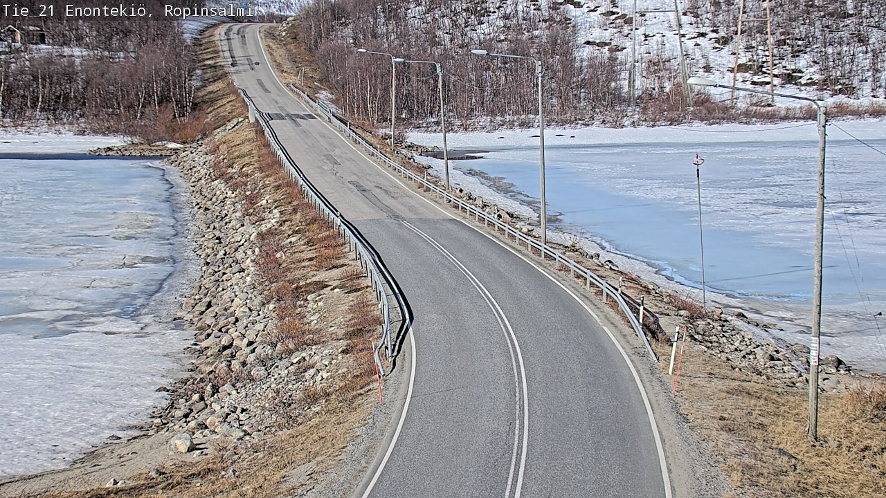Weather Camera Image Väg 21 Enontekiö, Ropinsalmi, Enontekiö, Lappi