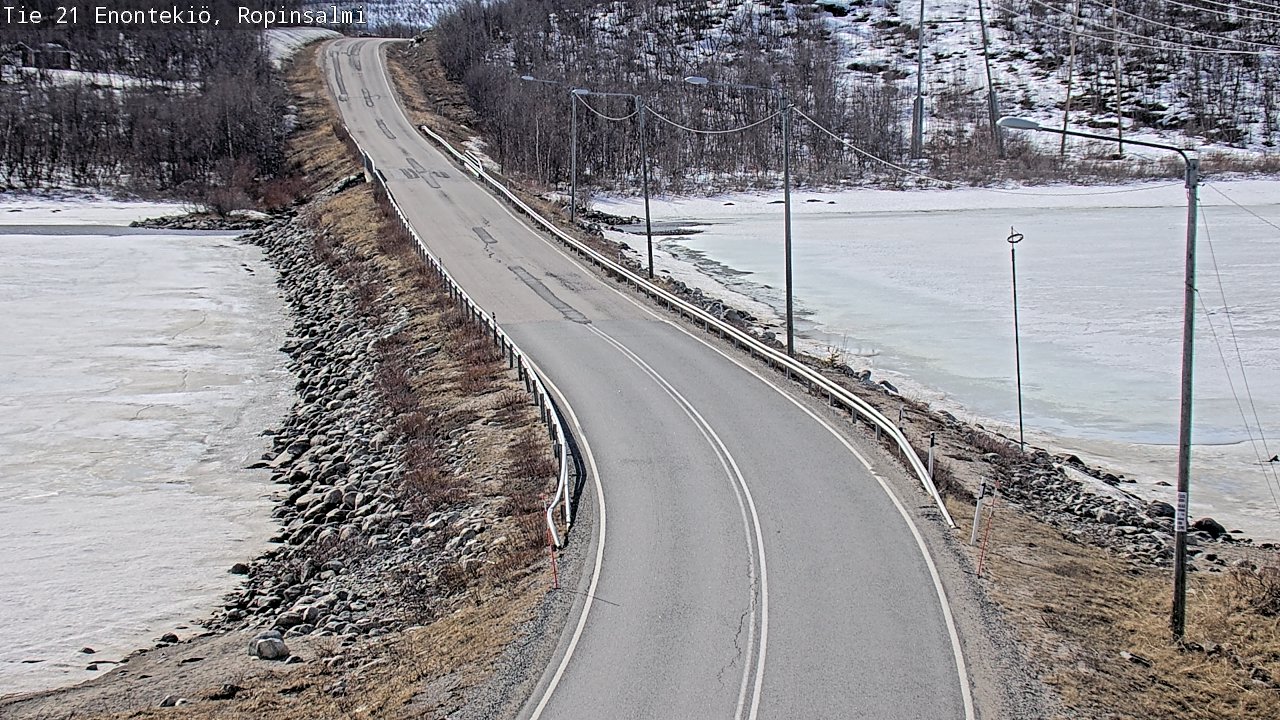 Weather Camera Image Väg 21 Enontekiö, Ropinsalmi, Enontekiö, Lappi