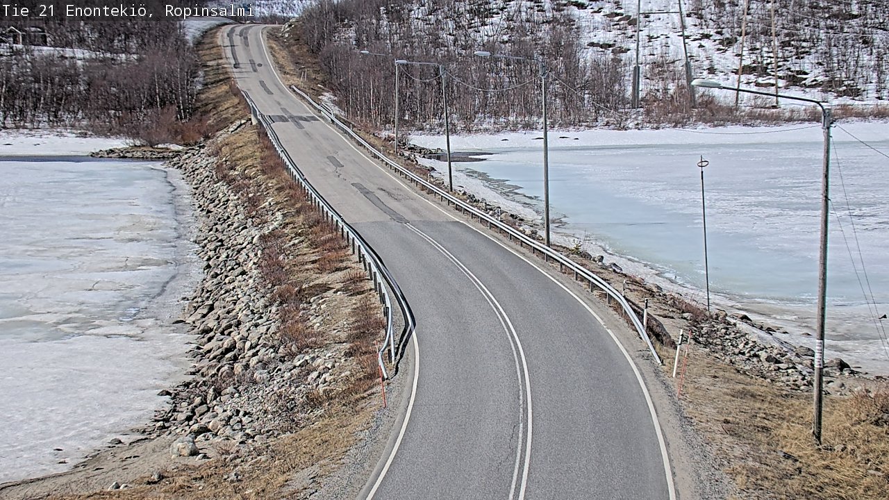 Weather Camera Image Väg 21 Enontekiö, Ropinsalmi, Enontekiö, Lappi