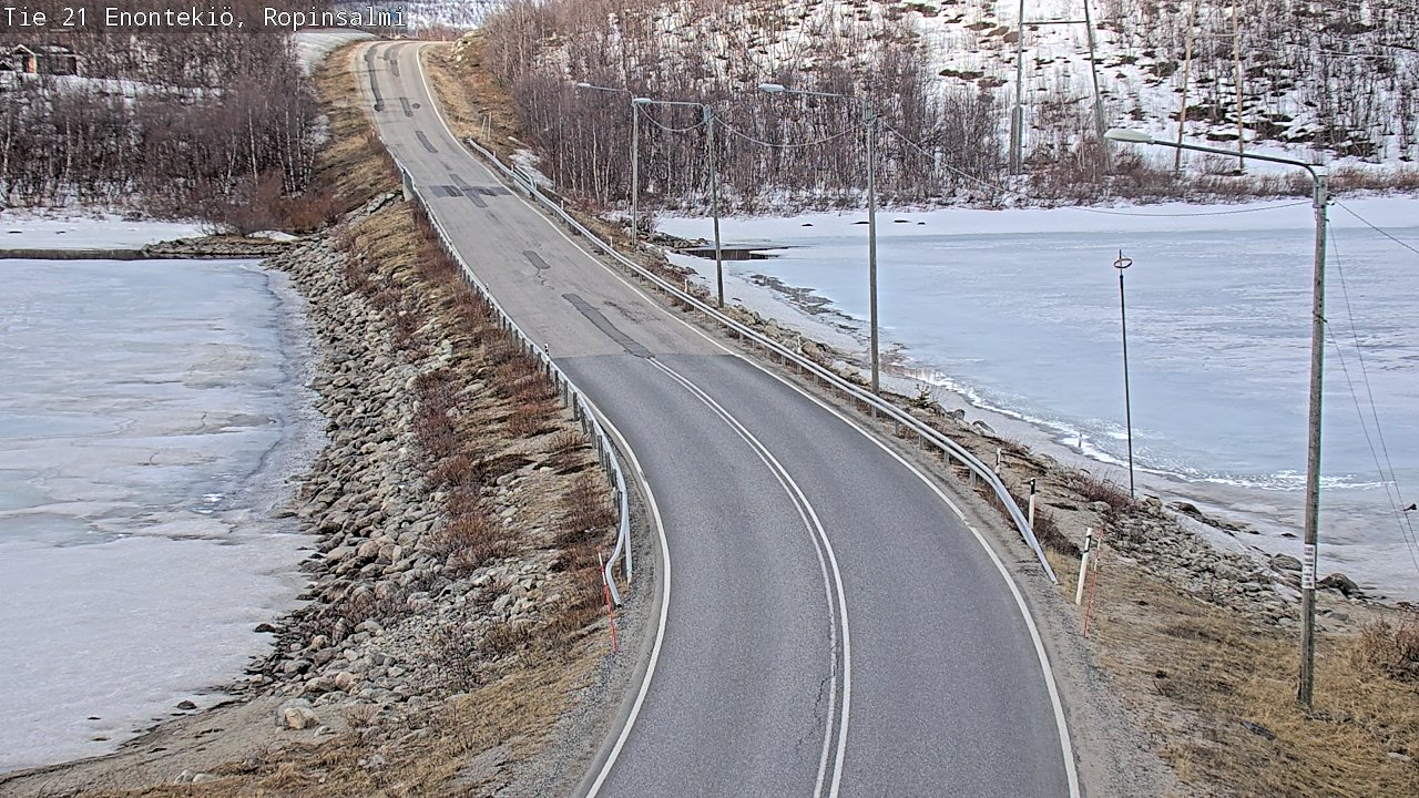 Weather Camera Image Väg 21 Enontekiö, Ropinsalmi, Enontekiö, Lappi