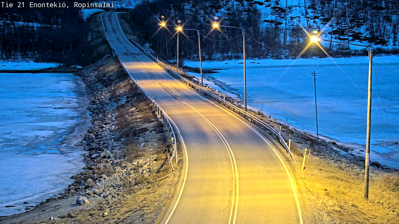Kelikamerat Kuva Tie 21 Enontekiö, Ropinsalmi, Enontekiö, Lappi