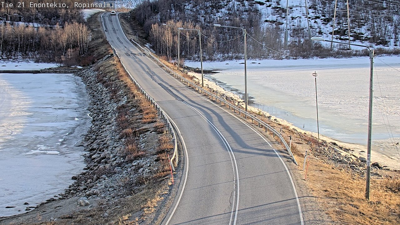 Weather Camera Image Väg 21 Enontekiö, Ropinsalmi, Enontekiö, Lappi