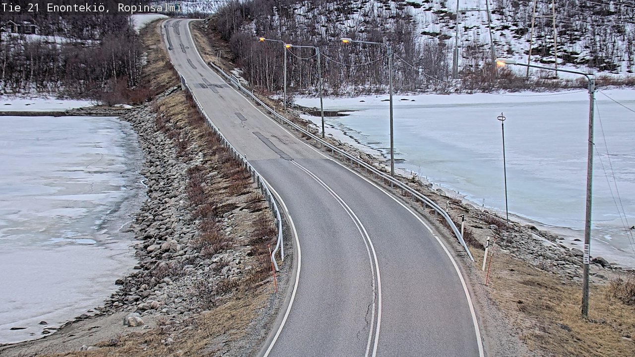 Weather Camera Image Väg 21 Enontekiö, Ropinsalmi, Enontekiö, Lappi