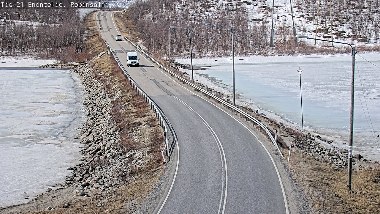 Weather Camera Image Väg 21 Enontekiö, Ropinsalmi, Enontekiö, Lappi