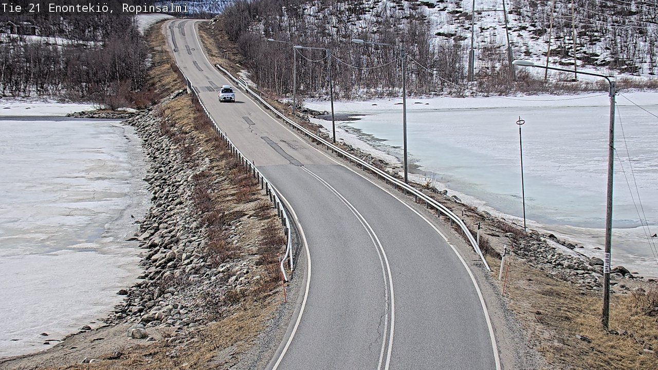 Weather Camera Image Väg 21 Enontekiö, Ropinsalmi, Enontekiö, Lappi
