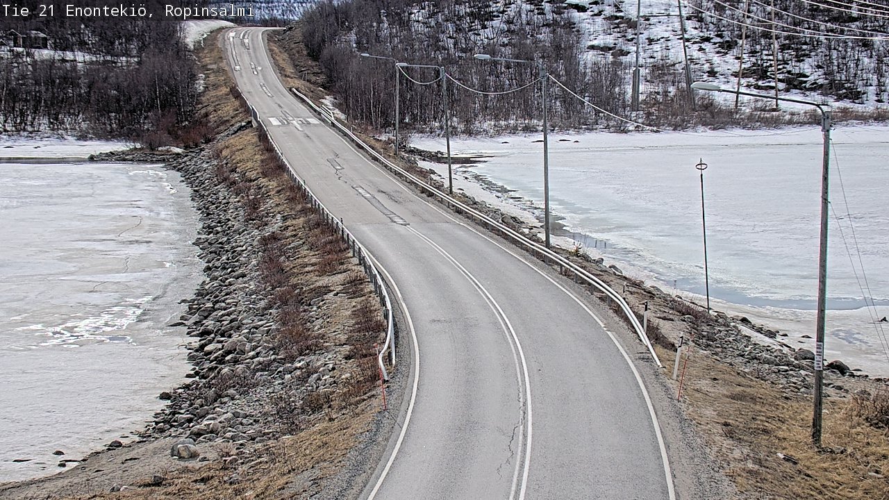 Weather Camera Image Väg 21 Enontekiö, Ropinsalmi, Enontekiö, Lappi