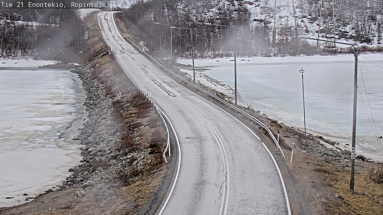 Weather Camera Image Väg 21 Enontekiö, Ropinsalmi, Enontekiö, Lappi