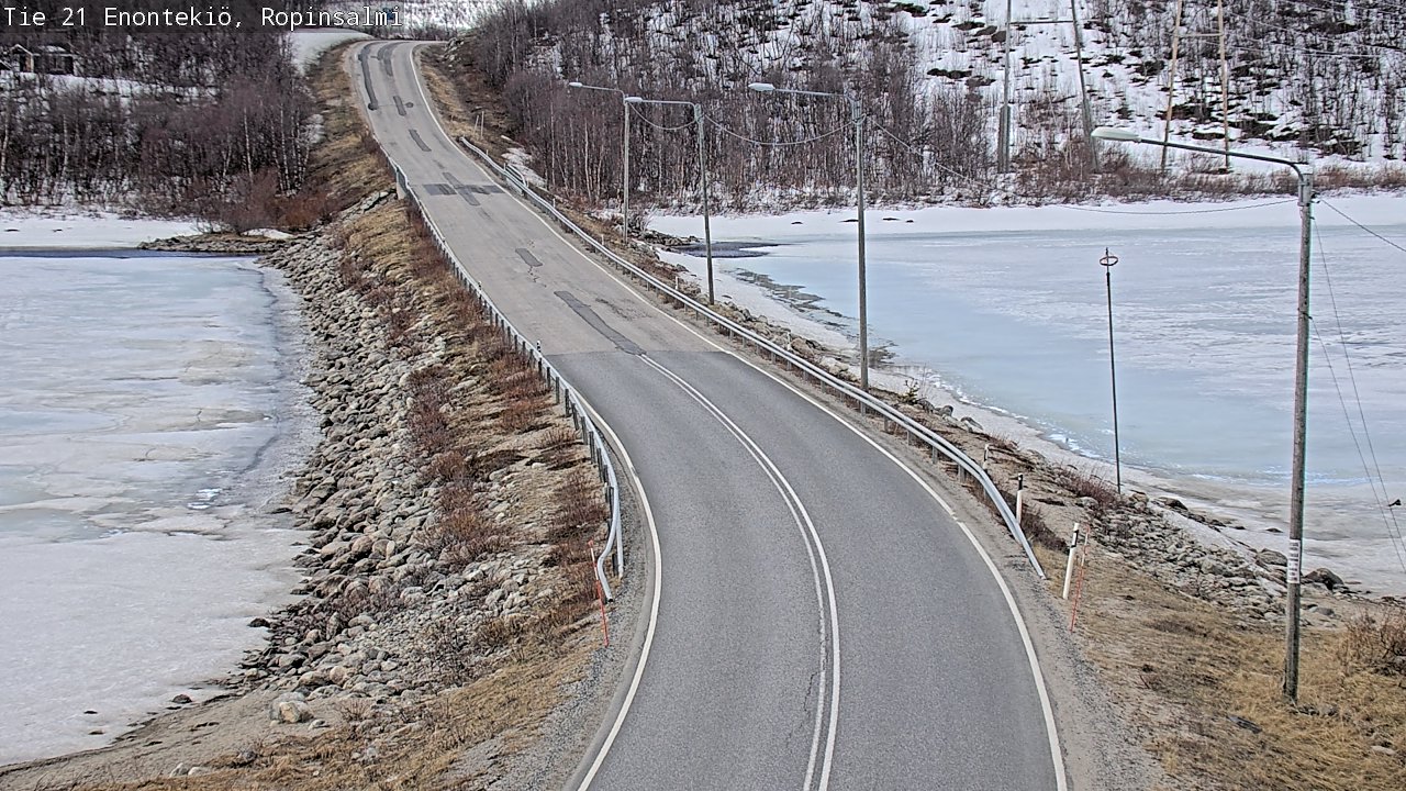 Weather Camera Image Väg 21 Enontekiö, Ropinsalmi, Enontekiö, Lappi
