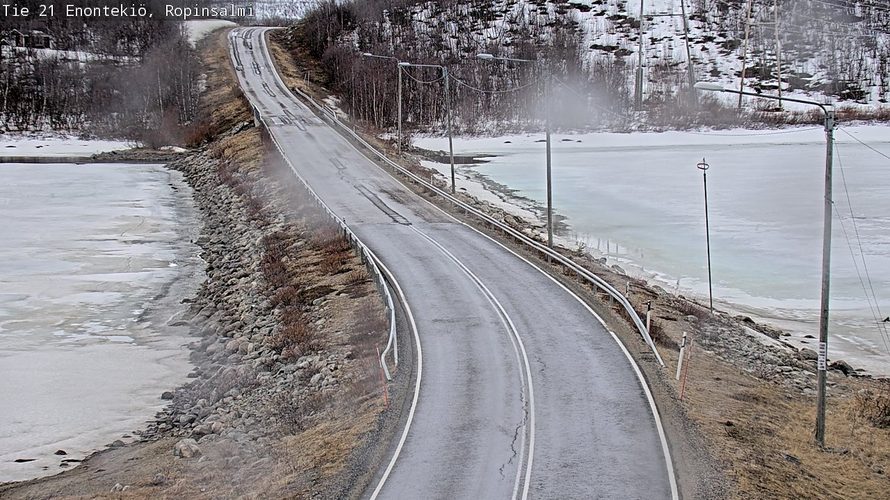 Weather Camera Image Väg 21 Enontekiö, Ropinsalmi, Enontekiö, Lappi