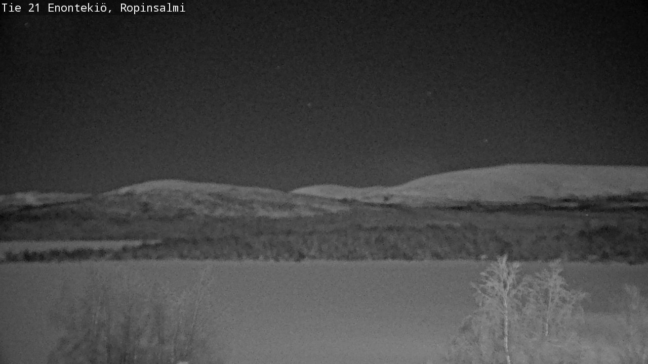 Weather Camera Image Road 21 Enontekiö, Ropinsalmi, Enontekiö, Lappi