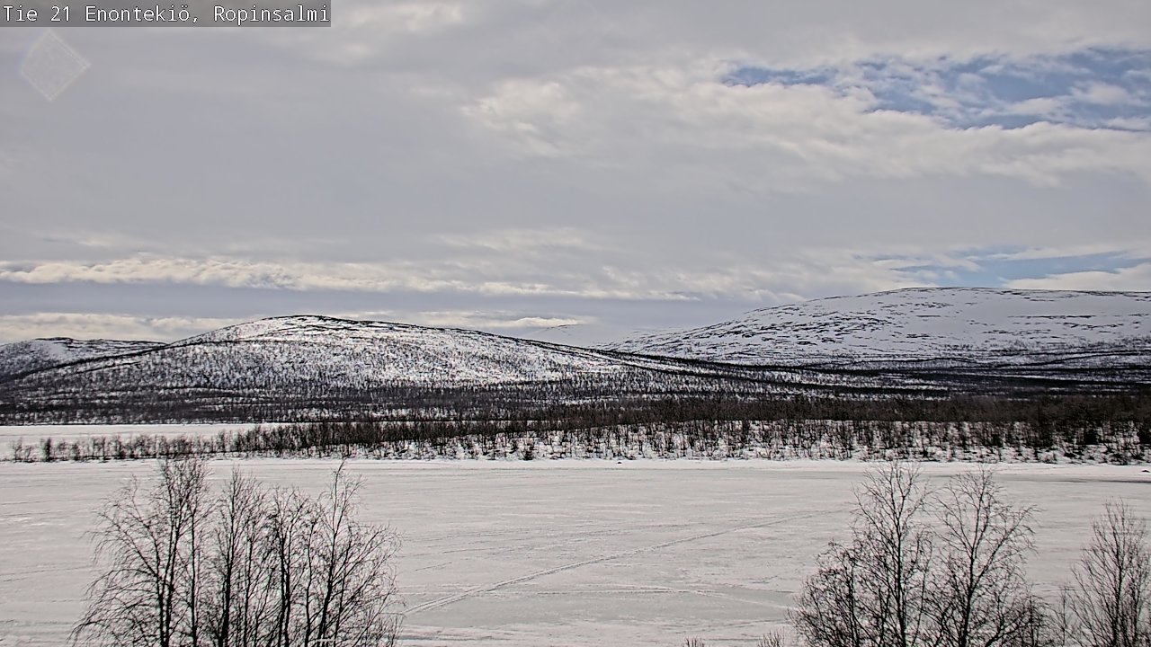 Weather Camera Image Road 21 Enontekiö, Ropinsalmi, Enontekiö, Lappi