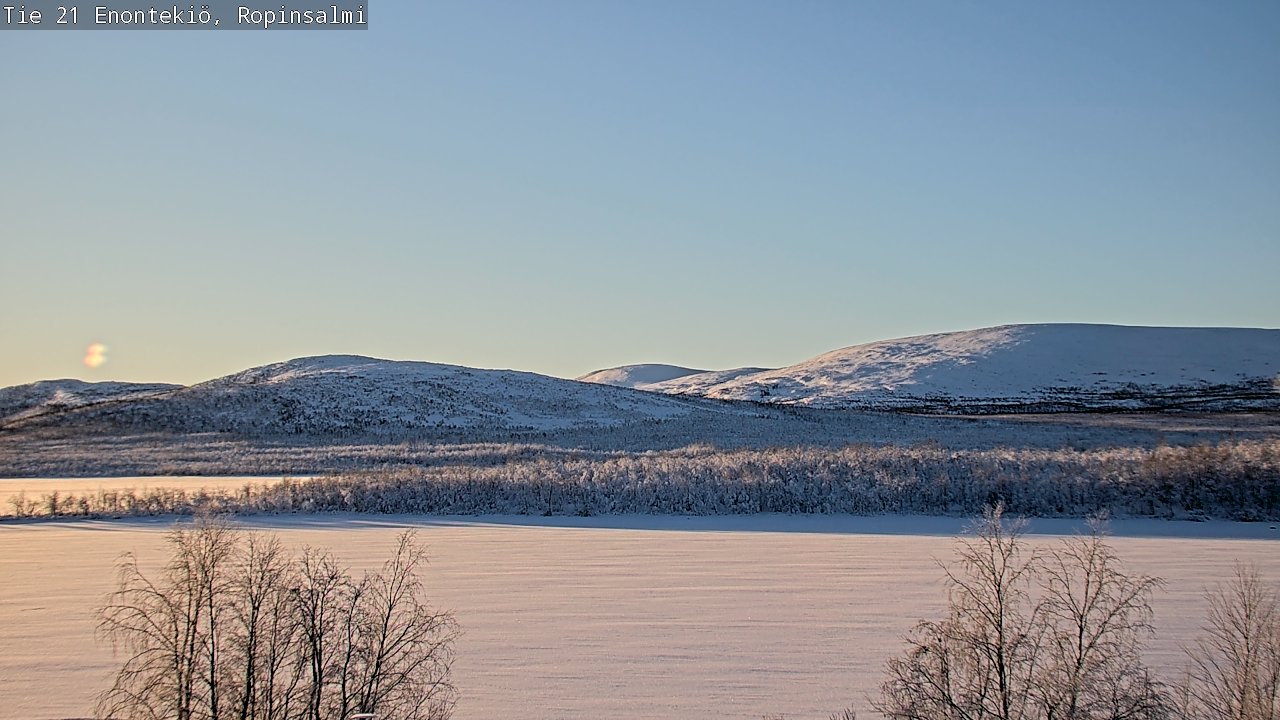 Weather Camera Image Road 21 Enontekiö, Ropinsalmi, Enontekiö, Lappi