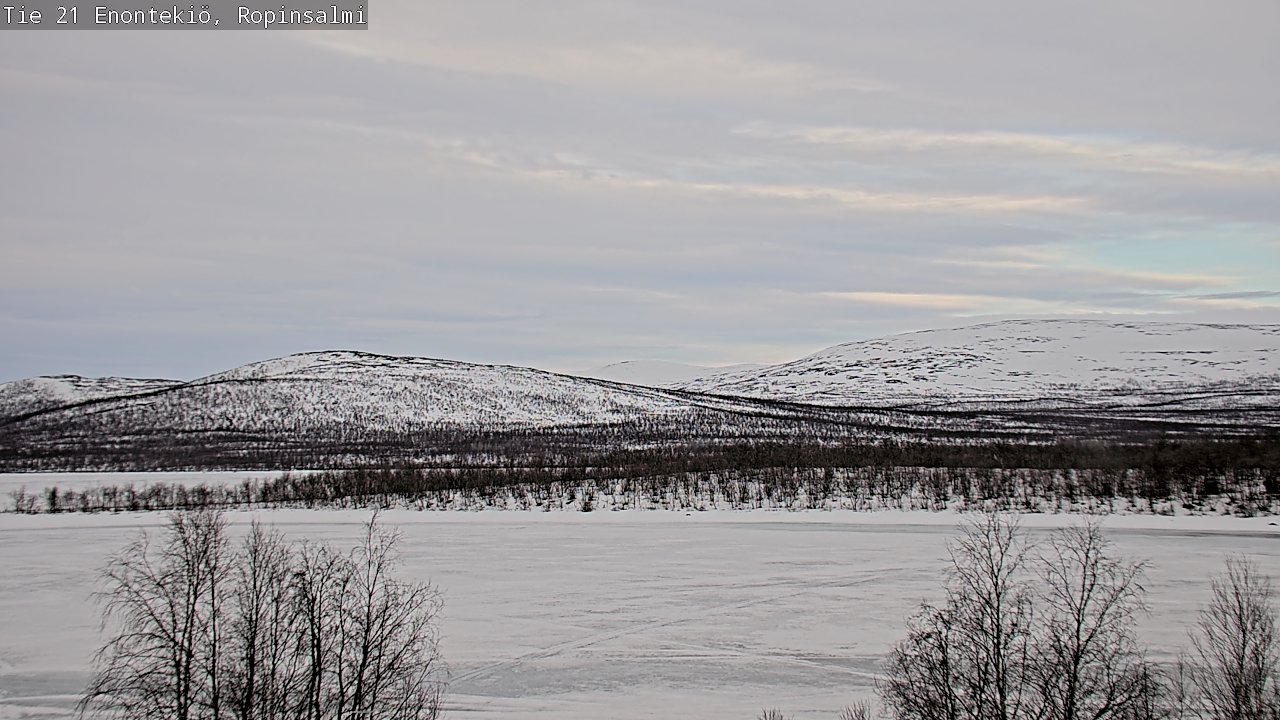 Weather Camera Image Road 21 Enontekiö, Ropinsalmi, Enontekiö, Lappi