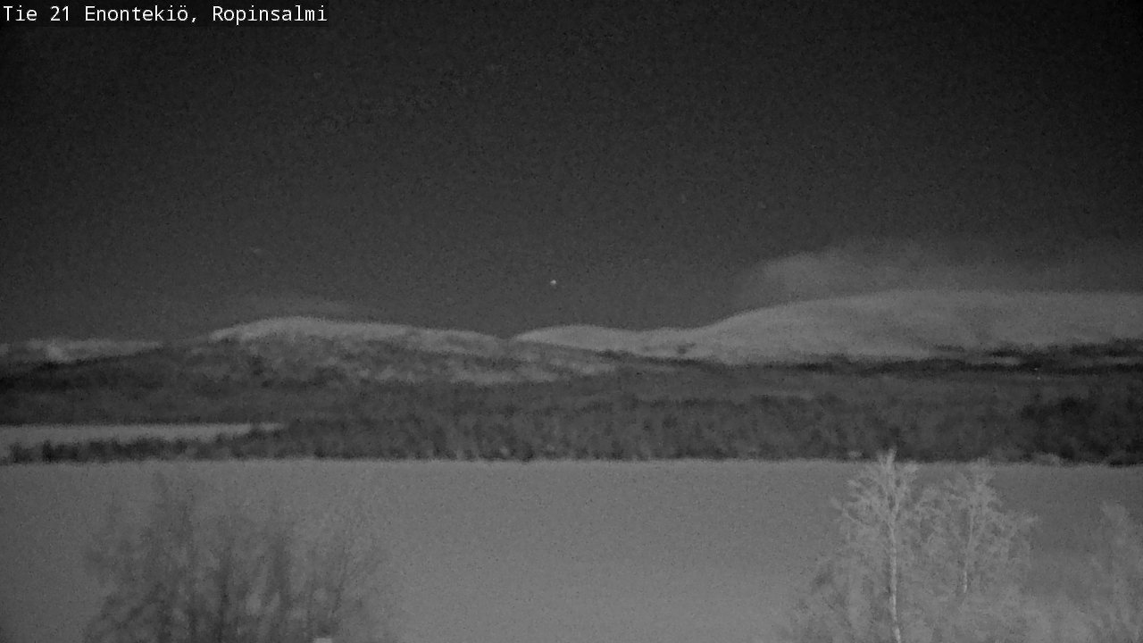 Weather Camera Image Road 21 Enontekiö, Ropinsalmi, Enontekiö, Lappi