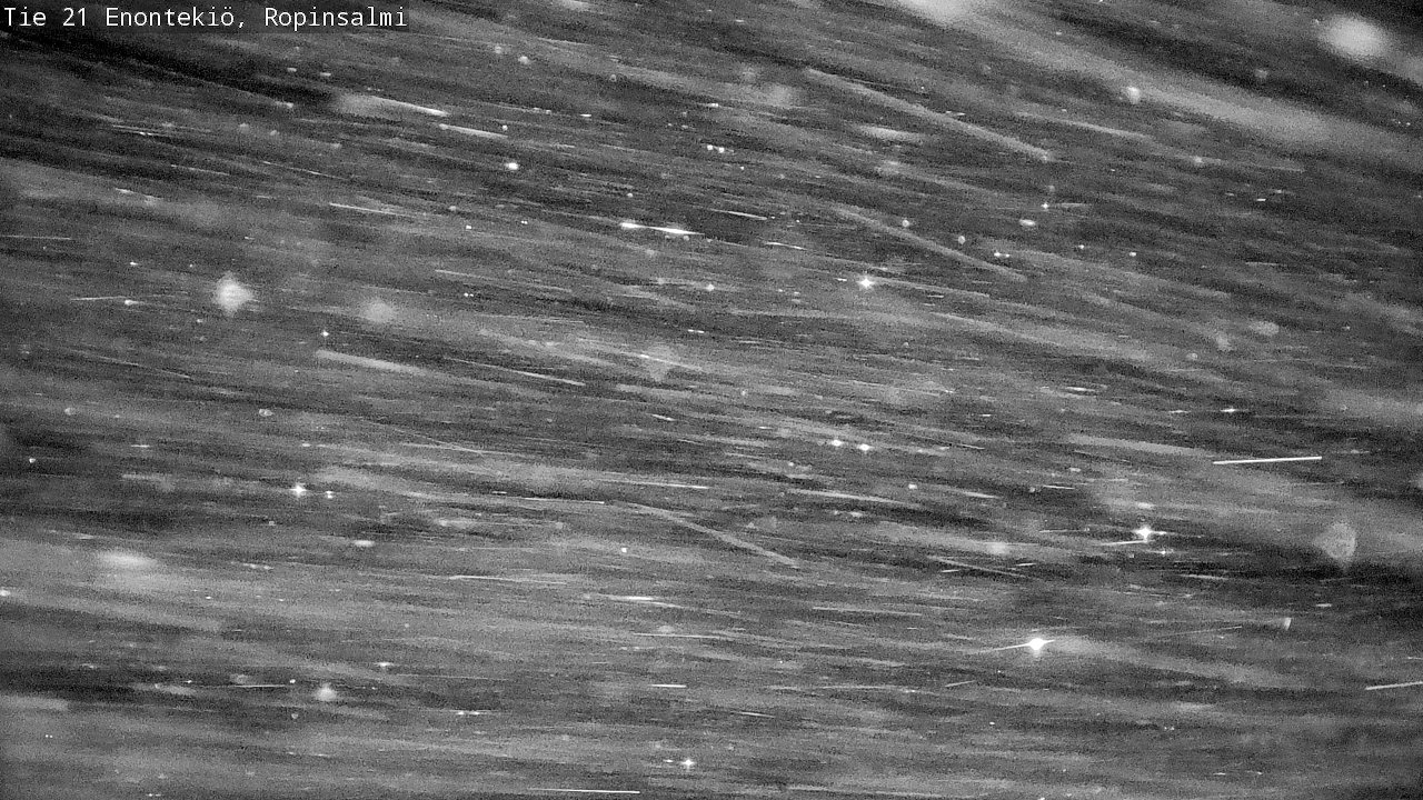 Weather Camera Image Väg 21 Enontekiö, Ropinsalmi, Enontekiö, Lappi