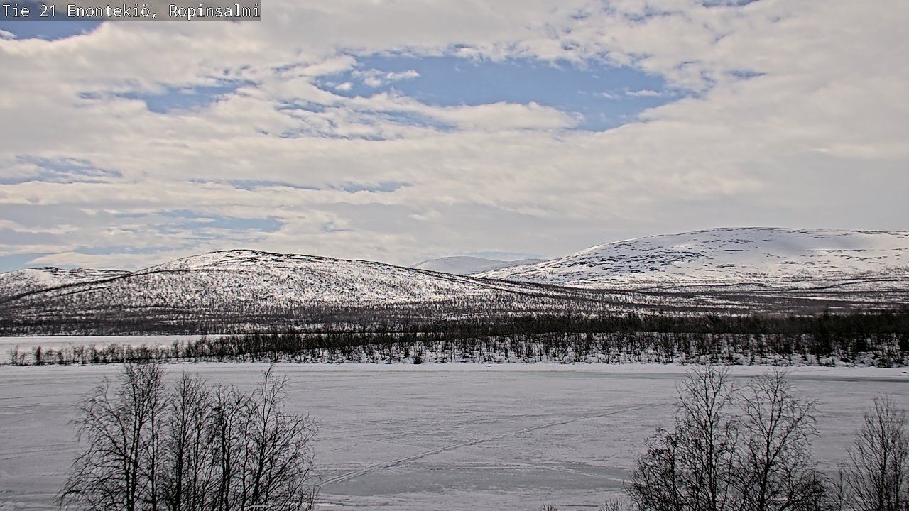 Weather Camera Image Road 21 Enontekiö, Ropinsalmi, Enontekiö, Lappi