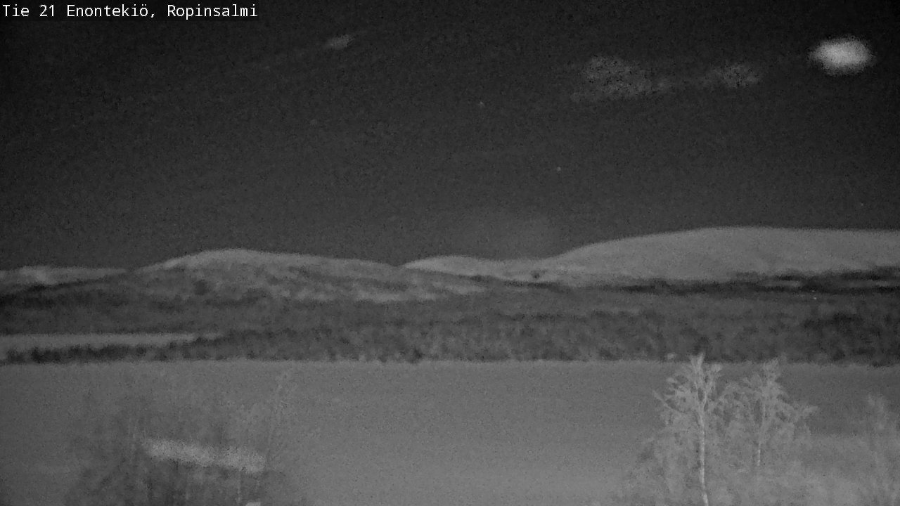 Weather Camera Image Road 21 Enontekiö, Ropinsalmi, Enontekiö, Lappi