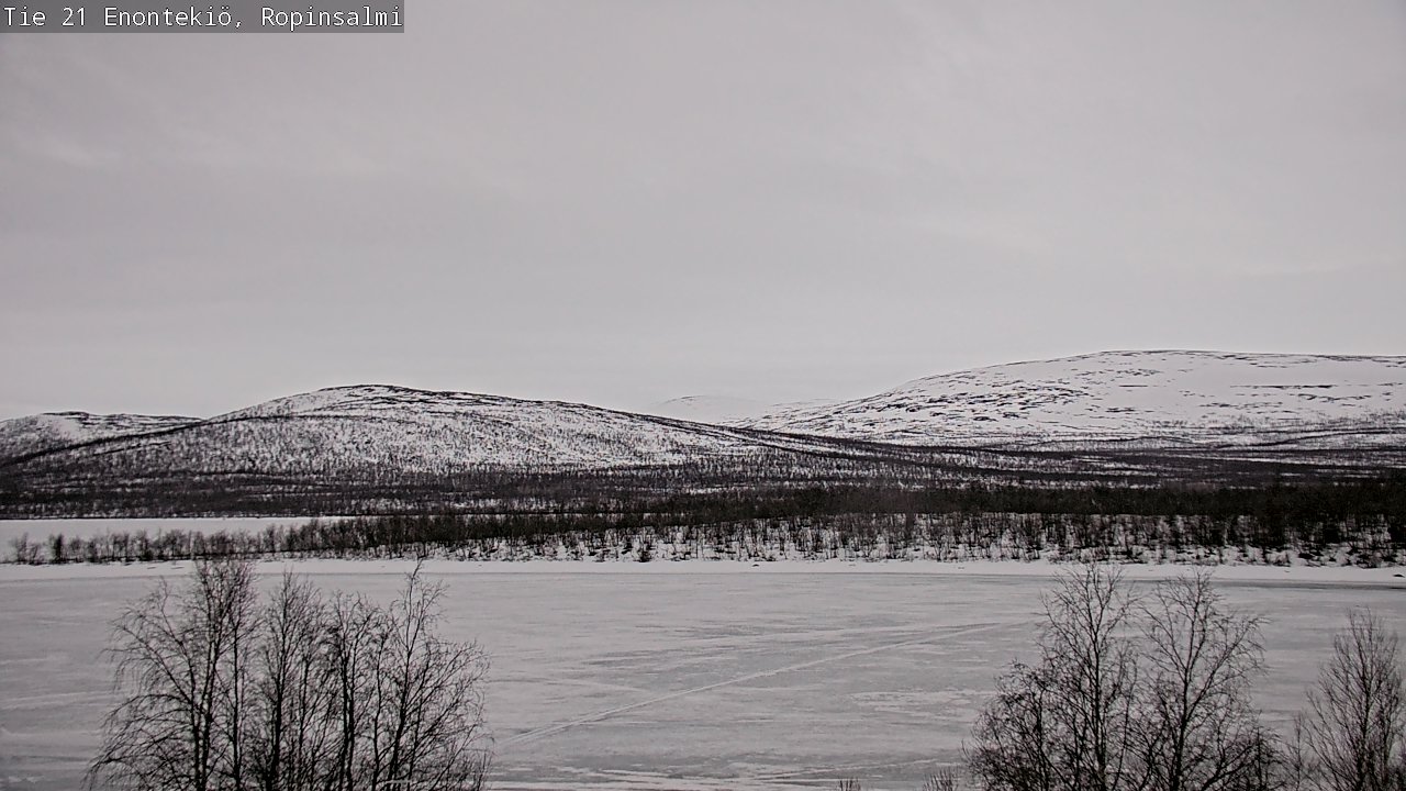 Weather Camera Image Väg 21 Enontekiö, Ropinsalmi, Enontekiö, Lappi