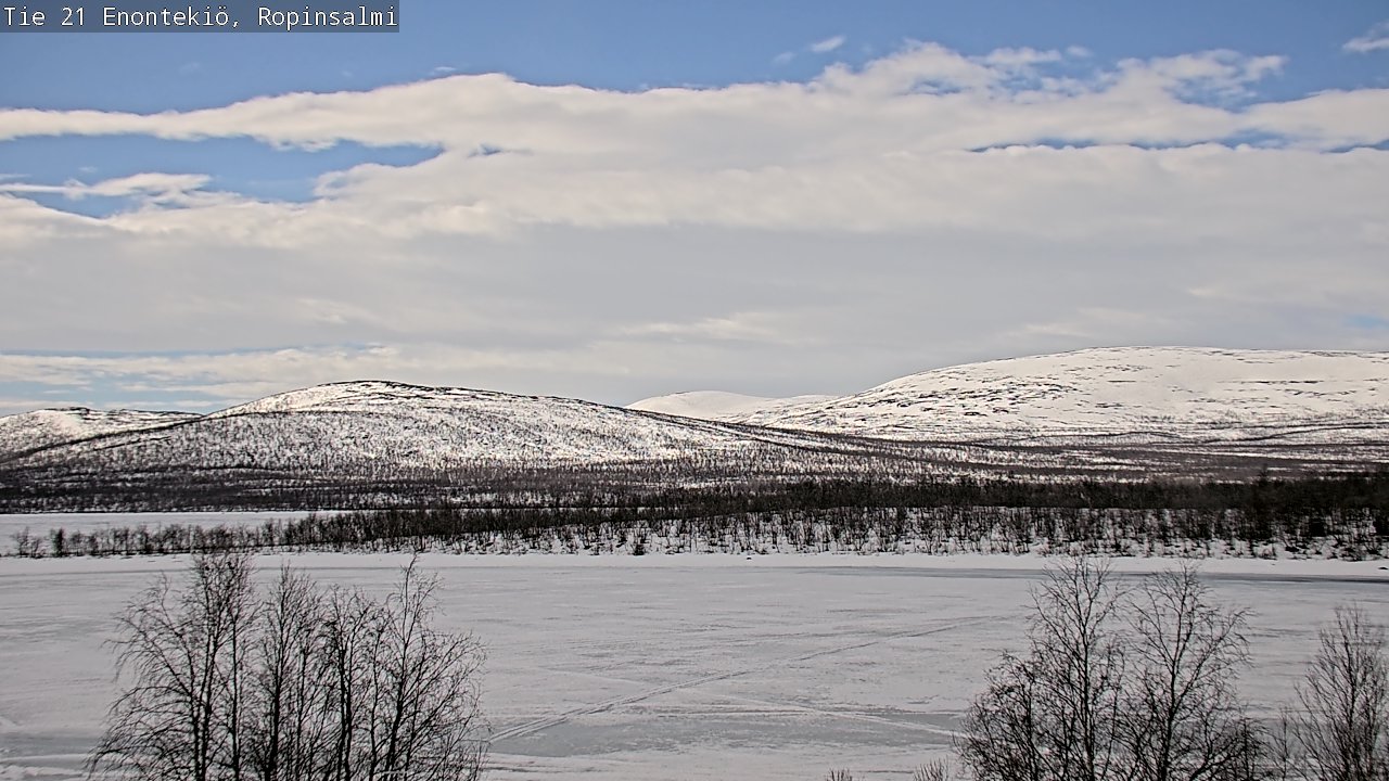 Weather Camera Image Road 21 Enontekiö, Ropinsalmi, Enontekiö, Lappi