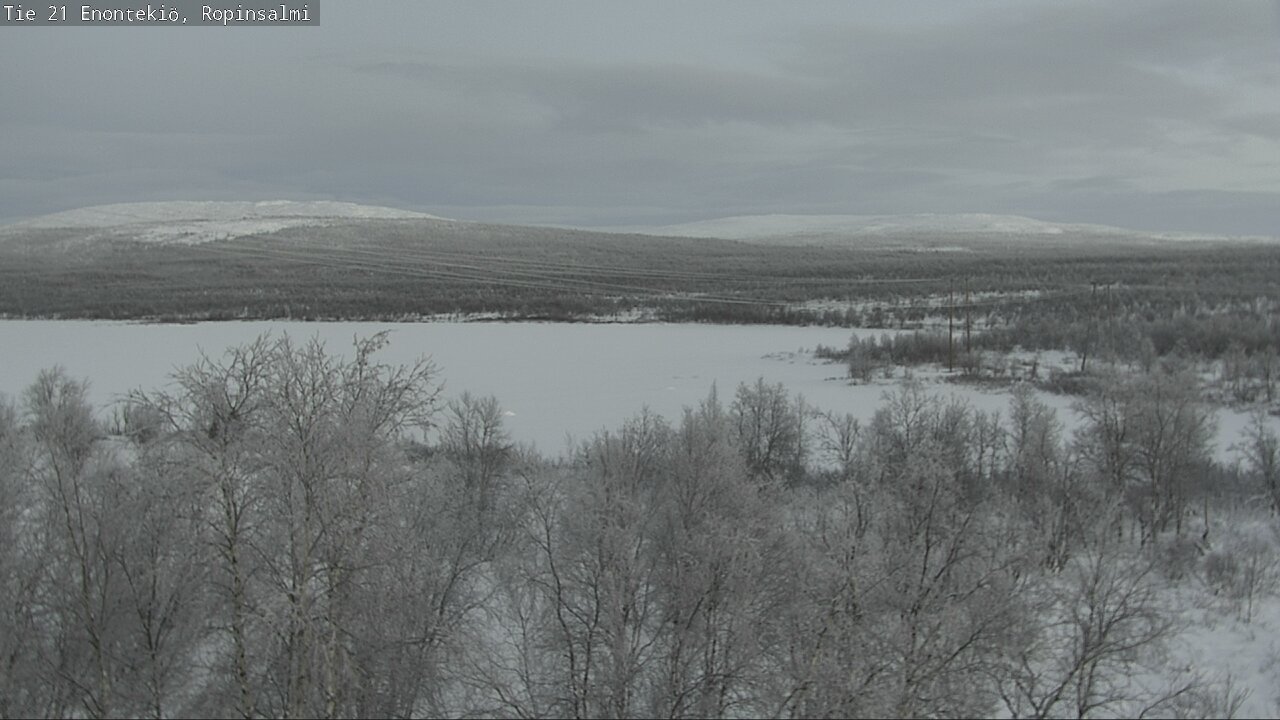 Weather Camera Image Väg 21 Enontekiö, Ropinsalmi, Enontekiö, Lappi