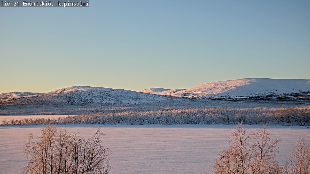 Weather Camera Image Road 21 Enontekiö, Ropinsalmi, Enontekiö, Lappi