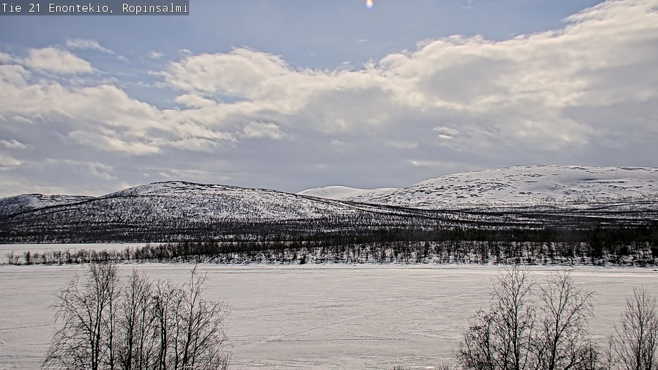 Weather Camera Image Road 21 Enontekiö, Ropinsalmi, Enontekiö, Lappi