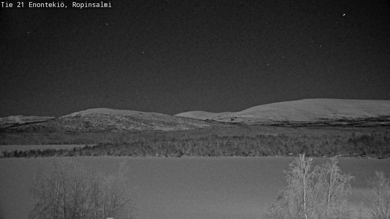 Weather Camera Image Road 21 Enontekiö, Ropinsalmi, Enontekiö, Lappi