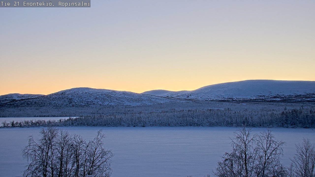 Weather Camera Image Road 21 Enontekiö, Ropinsalmi, Enontekiö, Lappi