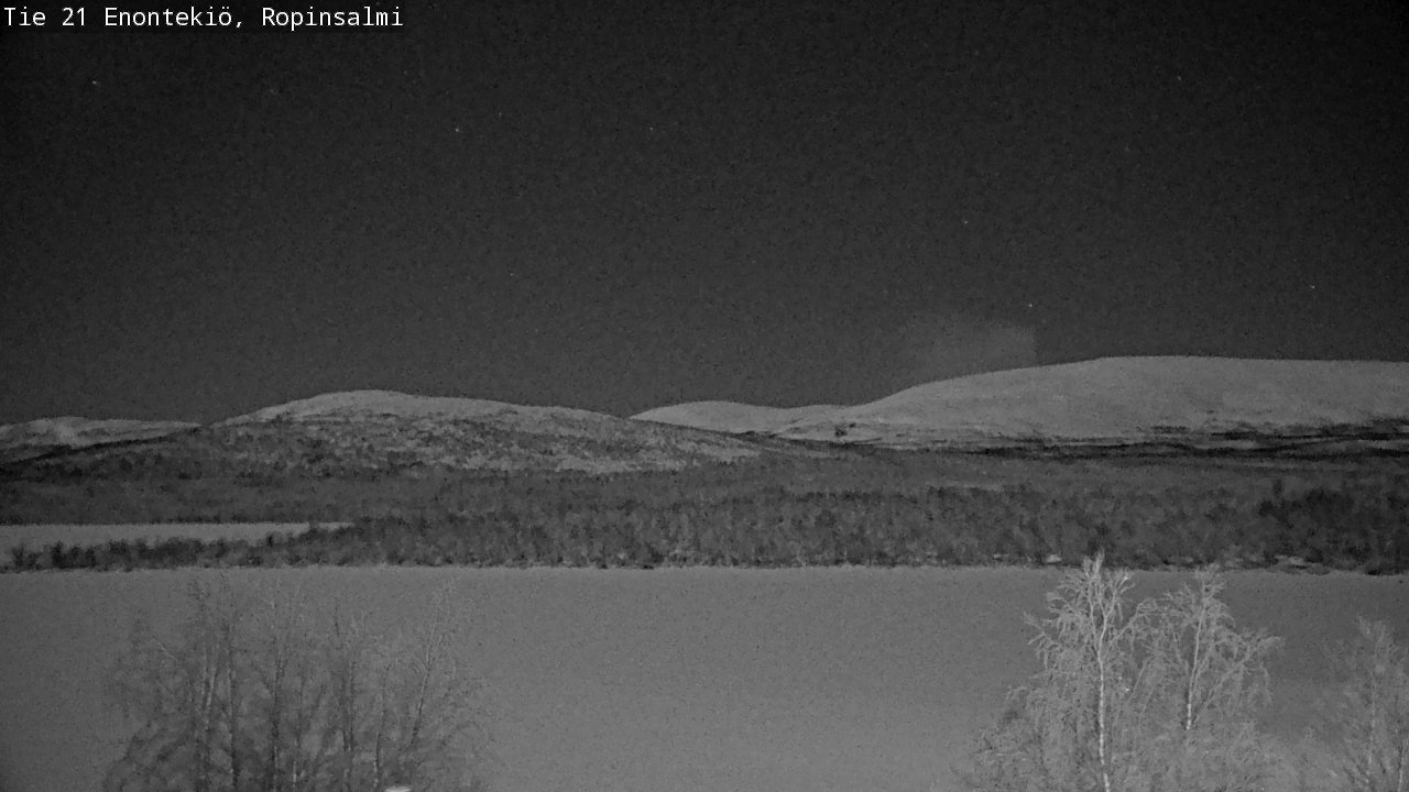 Weather Camera Image Road 21 Enontekiö, Ropinsalmi, Enontekiö, Lappi