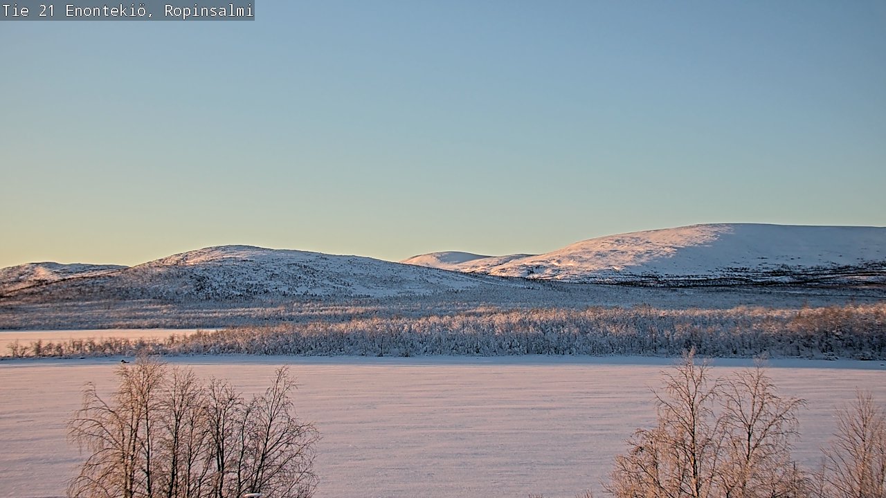 Weather Camera Image Road 21 Enontekiö, Ropinsalmi, Enontekiö, Lappi