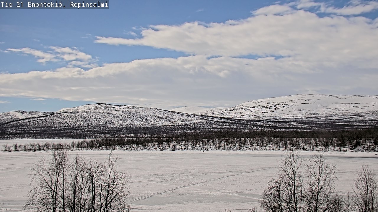 Weather Camera Image Road 21 Enontekiö, Ropinsalmi, Enontekiö, Lappi