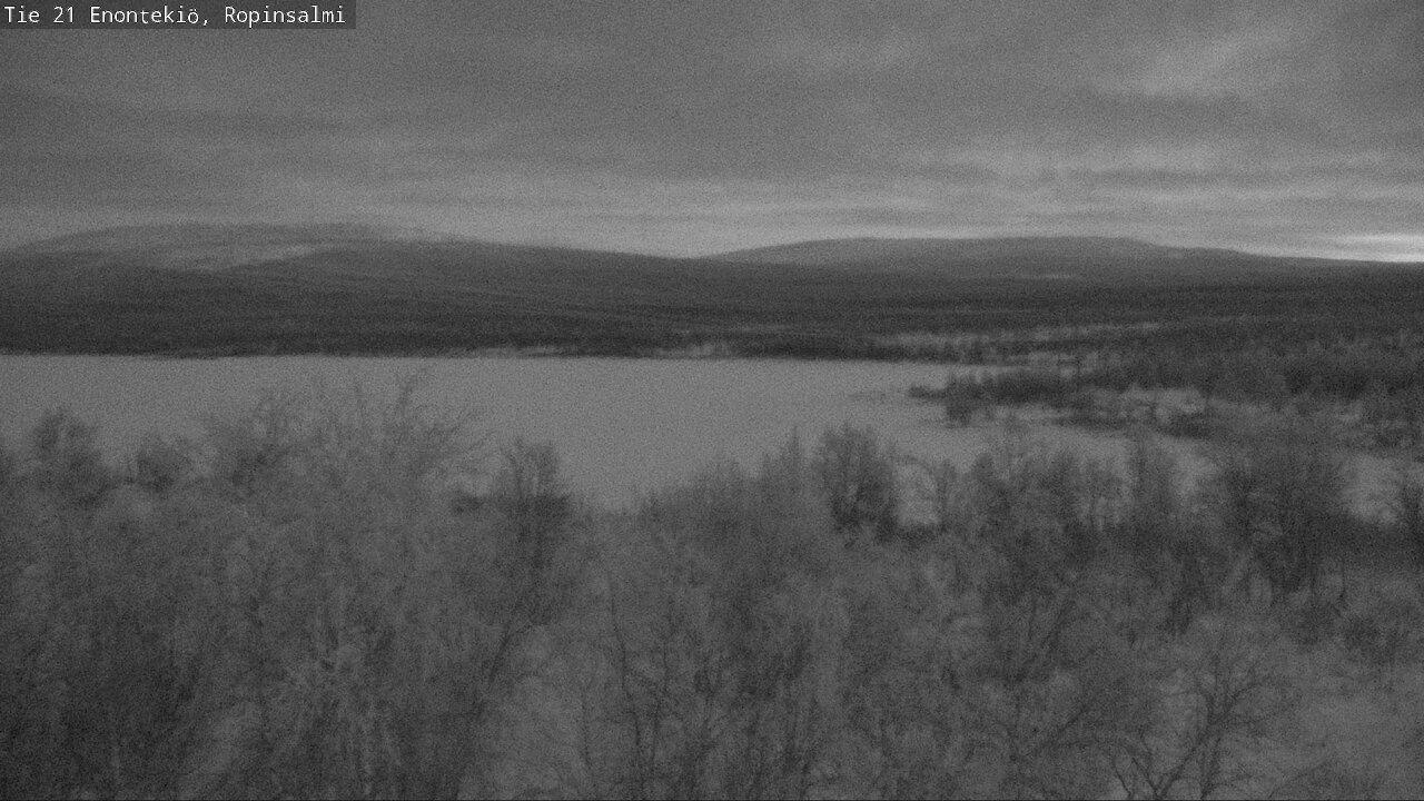 Weather Camera Image Väg 21 Enontekiö, Ropinsalmi, Enontekiö, Lappi