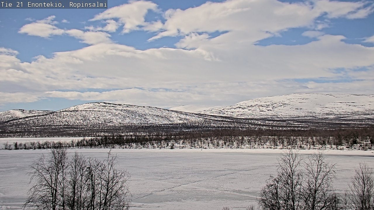 Weather Camera Image Road 21 Enontekiö, Ropinsalmi, Enontekiö, Lappi