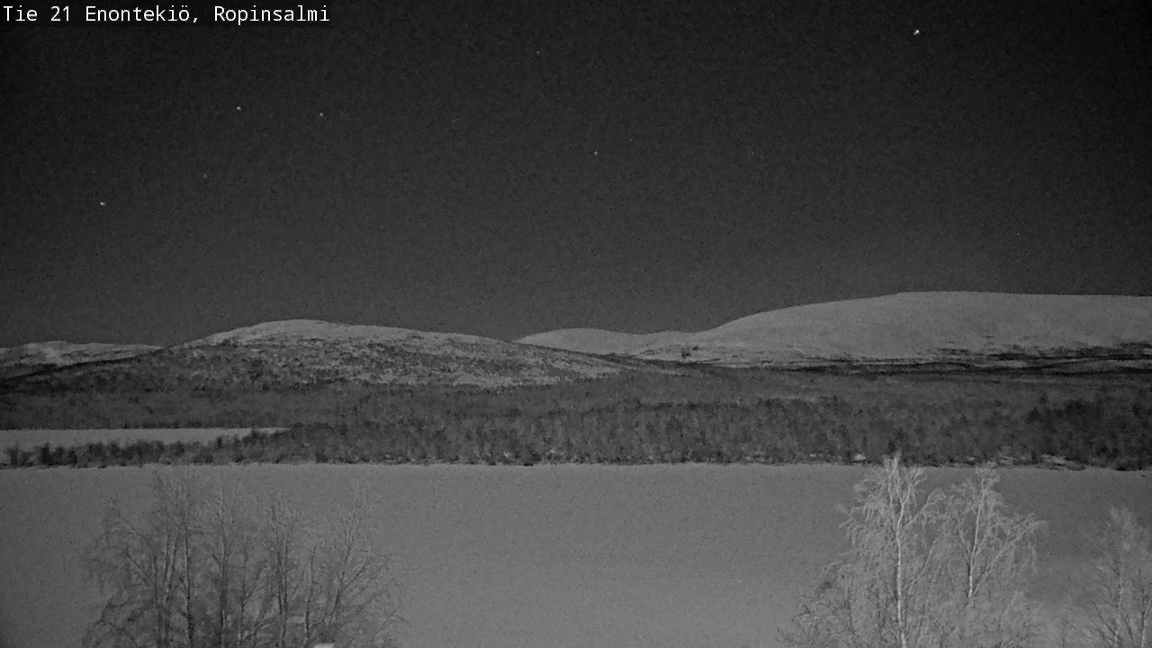 Weather Camera Image Road 21 Enontekiö, Ropinsalmi, Enontekiö, Lappi
