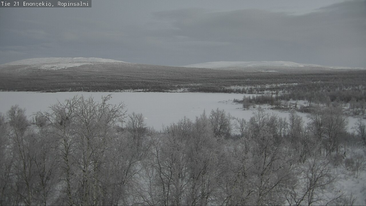 Weather Camera Image Väg 21 Enontekiö, Ropinsalmi, Enontekiö, Lappi