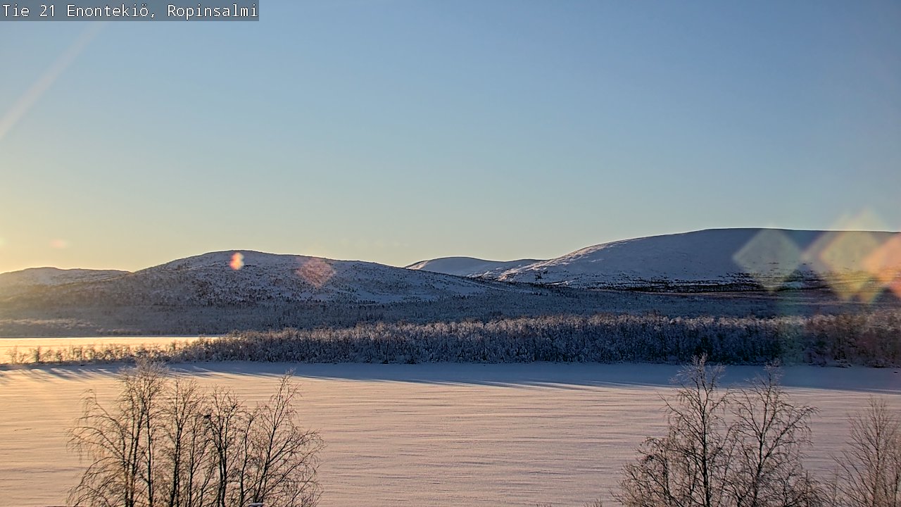 Weather Camera Image Road 21 Enontekiö, Ropinsalmi, Enontekiö, Lappi