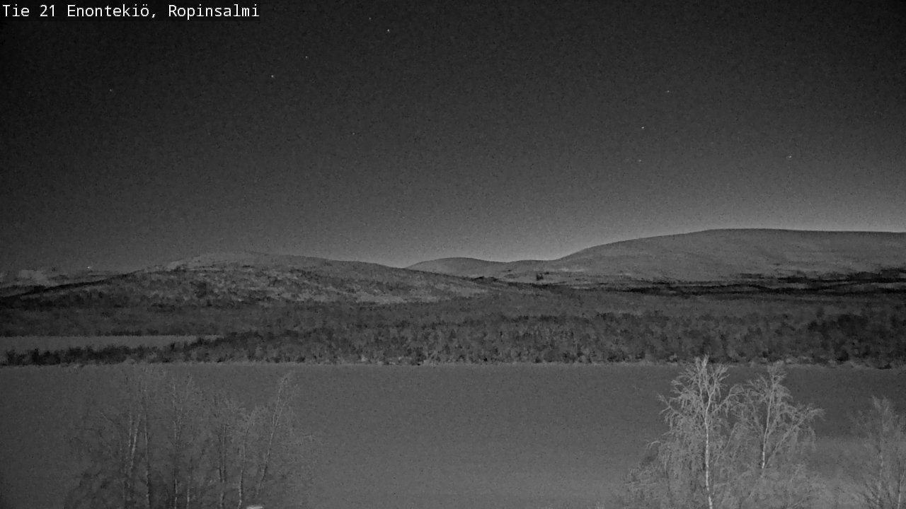 Weather Camera Image Road 21 Enontekiö, Ropinsalmi, Enontekiö, Lappi