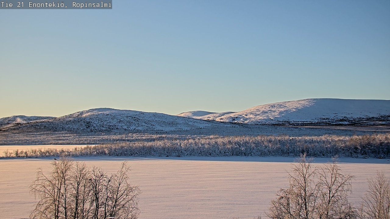 Weather Camera Image Road 21 Enontekiö, Ropinsalmi, Enontekiö, Lappi